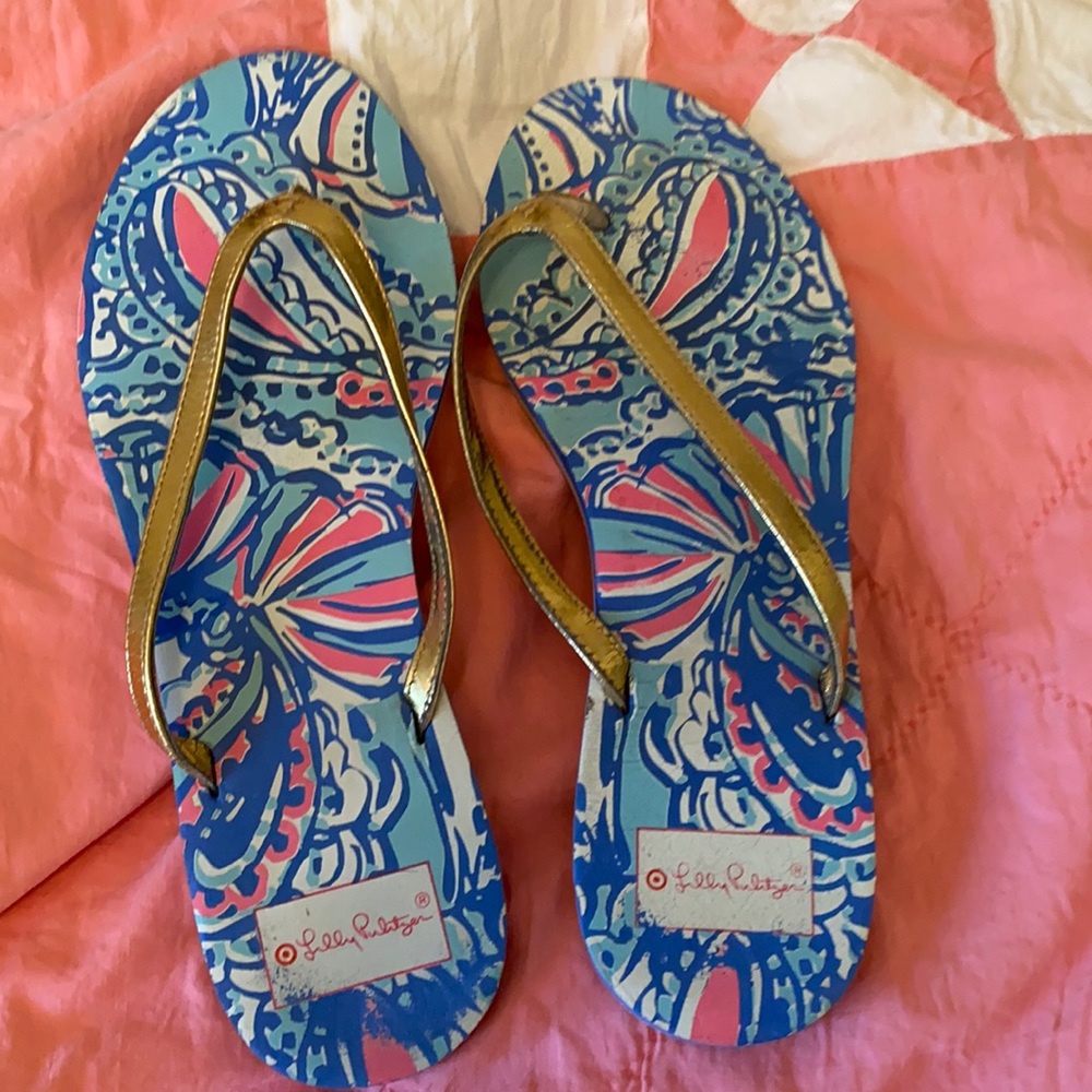 Lilly Pulitzer flip flops
